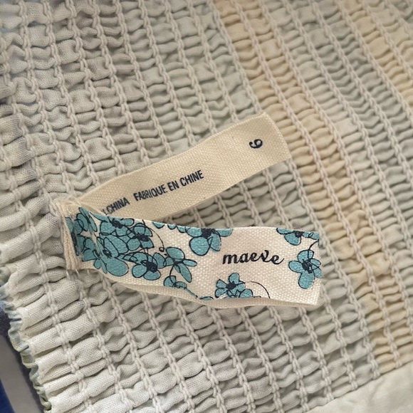 Anthropologie Maeve Blue and Yellow Striped Dress - Picture 7 of 7